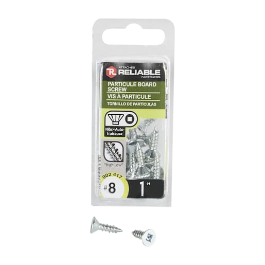 Particle Screws 1 in. n° 8 Pkg/18