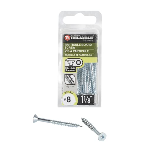 Particle Screws 1-1/8 in. n° 8 Pkg/18