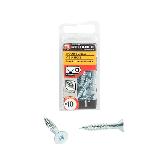 Flat Head Wood Screws 1 in. n° 10 Pkg/15