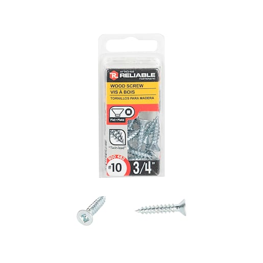 Flat Head Wood Screws 3/4 in. n° 10 Pkg/16