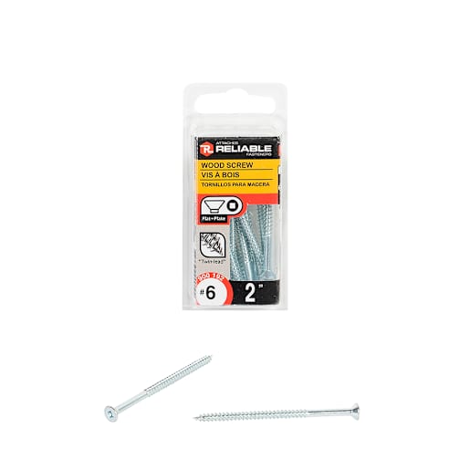 Flat Head Wood Screws 2 in. n° 6 Pkg/10