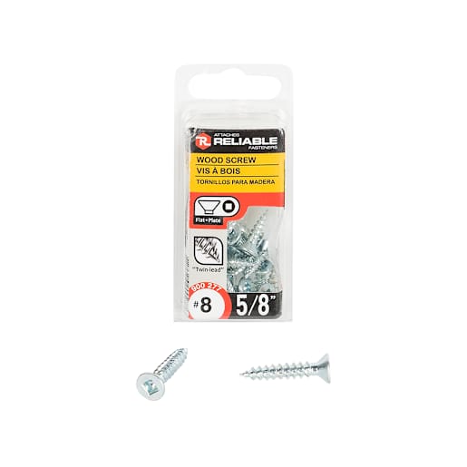 Flat Head Wood Screws 5/8 in. n° 8 Pkg/20