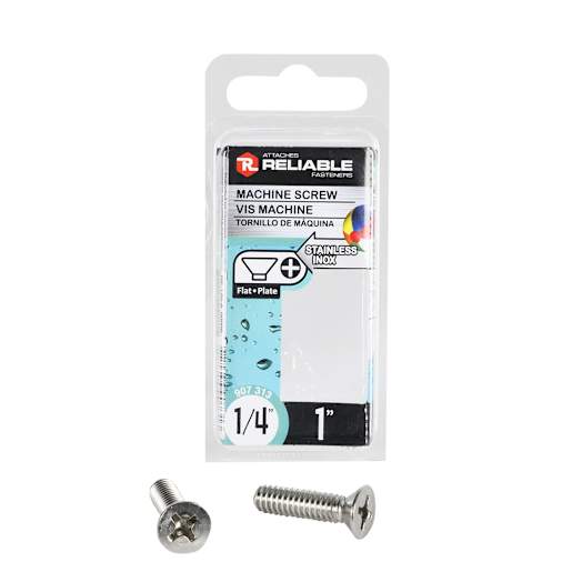 Machine Bolts (stainless steel) 1/4-20 x 1 in. Pkg/3