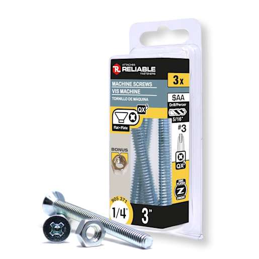 Boulons mécaniques T.P. 1/4-20 x 3 po Pqt/3