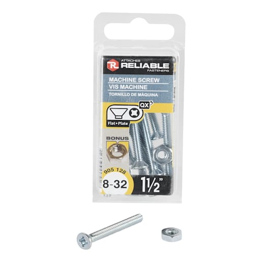 Machine Bolts 8-32 x 1 1/2 in. Pkg/10