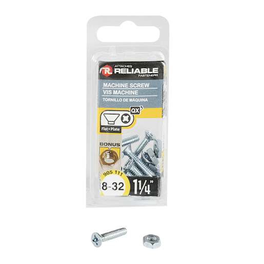 Machine Bolts 8-32 x 1 1/4 in. Pkg/10