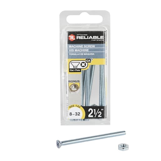 Machine Bolts 8-32 x 2 1/2 in. Pkg/8