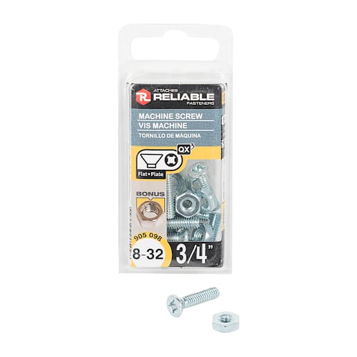Machine Bolts 8-32 x 3/4 in. Pkg/12
