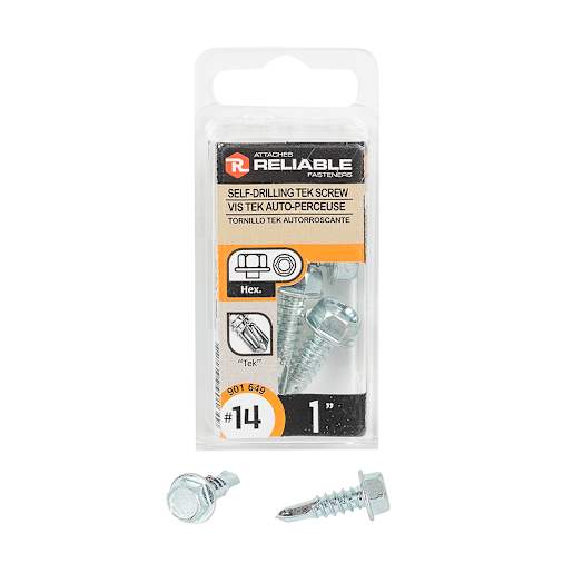 Metal Self-Drilling n° 14 Hex Screw 1 in. Pkg/4