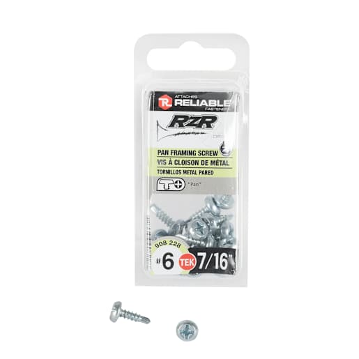 Metal Stud Screws 7/16 in. n°6 Pkg/20