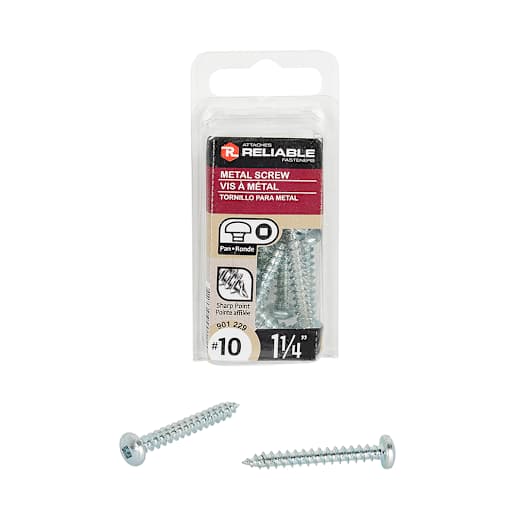 Metal Screws 1-1/4 in. n° 10 Pkg/12