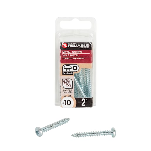 Metal Screws 2 in. n° 10 Pkg/8