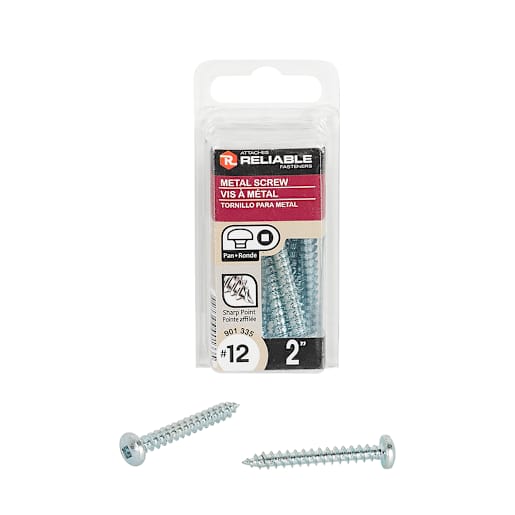 Metal Screws 2 in. n° 12  Pkg/6