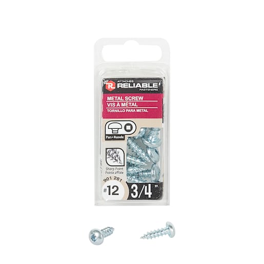 Metal Screws 3/4 in. n° 12 Pkg/10