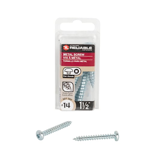 Metal Screws 1-1/2 in. n° 14 Pkg/6