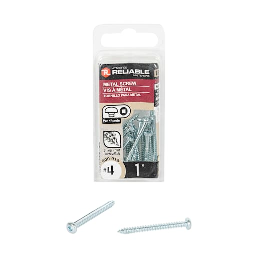 Metal Screws 1 in. n° 4 Pkg/18