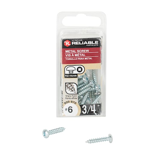 Metal Screws 3/4 in. n° 6 Pkg/18