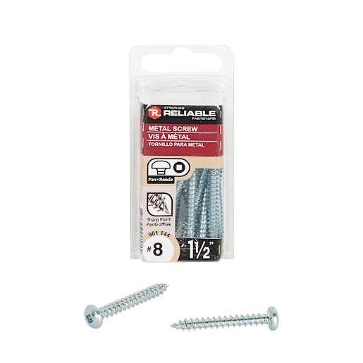 Metal Screws 1-1/2 in. n° 8 Pkg/12