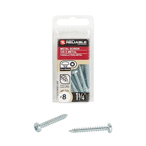 Metal Screws 1-1/4 in. n° 8 Pkg/14