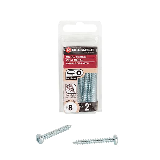 Metal Screws 2 in. n° 8 Pkg/8