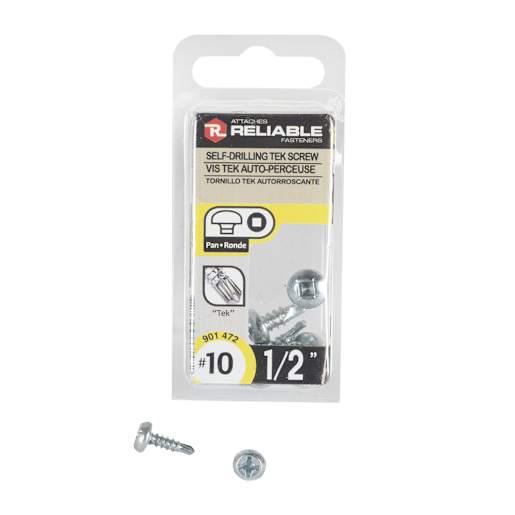 Self-Drilling Metal Screws 1/2 in. n°10 Pan Head Pkg/10
