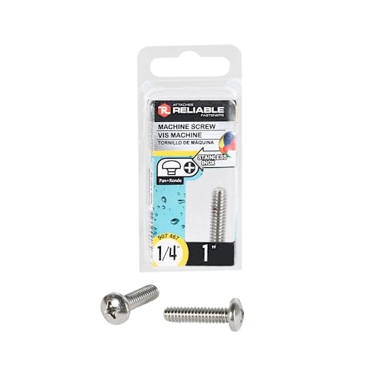 Boulons mécaniques T.R. inox 1/4-20 x 1 po Pqt/3