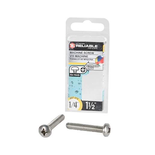 Machine Bolts (stainless steel) 1/4-20 x 1 1/2 in. Pkg/2