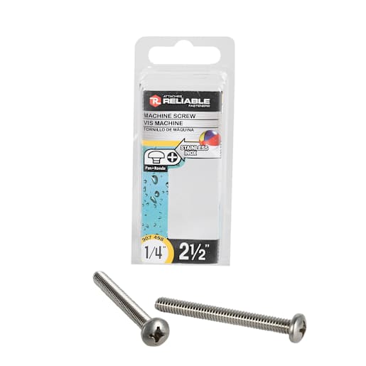 Machine Bolts (stainless steel) 1/4-20 x 2 1/2 in. Pkg/2
