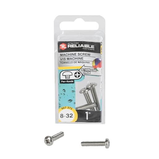Machine Bolts (stainless steel) 8-32 x 1 in. Pkg/5