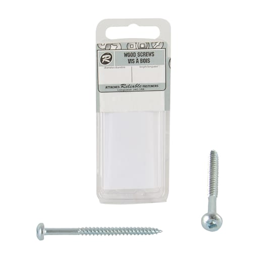 Round Head Wood Screws 3 1/2 in. n° 8 Pkg/5