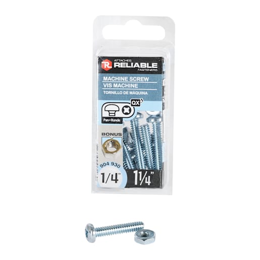 Machine Bolts 1/4-20 x 1 1/4-20 in. Pkg/6