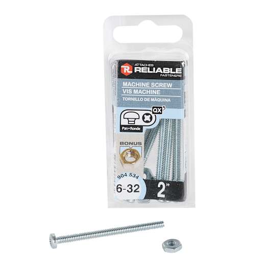Machine Bolts 6-32 x 2 in. Pkg/8