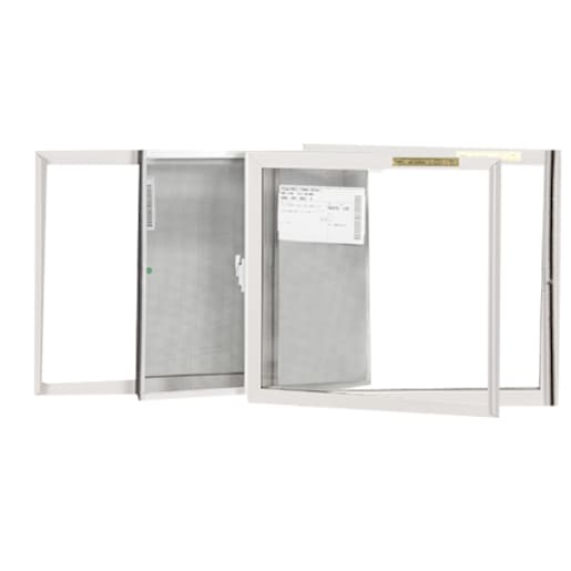 Volets coulissants pour fenêtre de fondations (3 sections) 56 po x 24 po