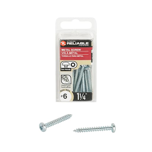 Metal Screws 1 1/4 in. n° 6 Pkg/16