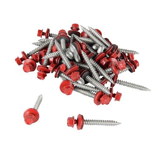 1 1/2 in., n° 9 Red Sheet Metal Screws Box of 100