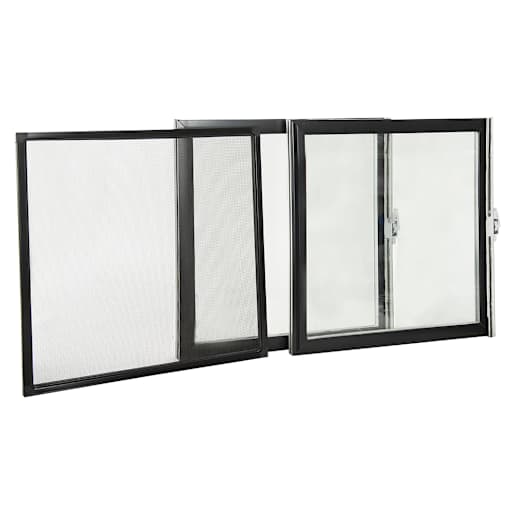 Volets coulissants pour fenêtre de fondations (2 sections) 56 po x 32 po