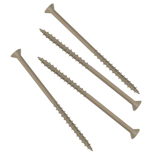 Brown Treated Wood Screws 6 in. n° 10 F.H.