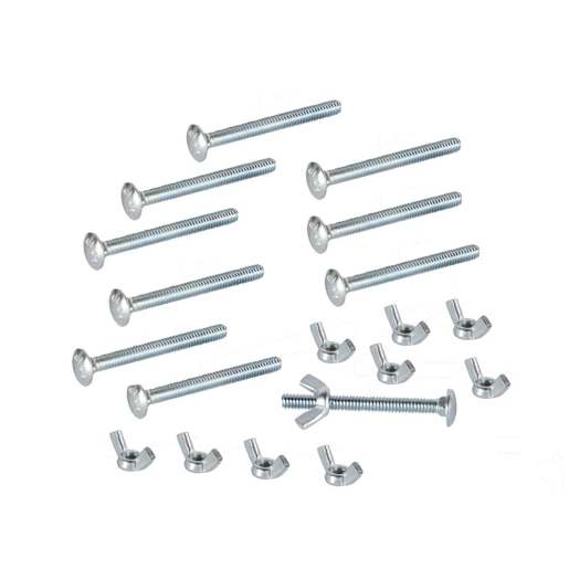 Carriage Bolts & Nuts for Car Shelter 1/4 in. x 2 1/2 in. Pkg/10