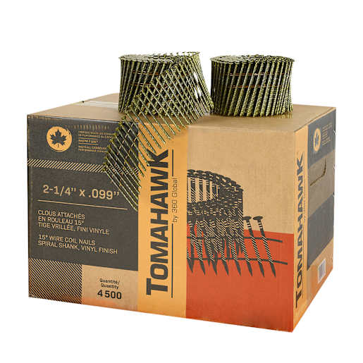 15° Coil Framing Nails 2-1/4 in. Pkg/4500