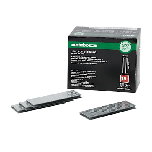 Narrow Crown Finish Staples 1/4 in. Pkg/5000