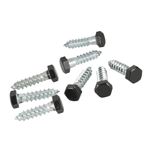 Black Lag Screws 1/4 in. x 1 1/4 in. Pkg/8