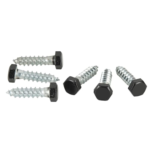 Black Lag Screws 3/8 in. x 1 1/2 in. Pkg/6