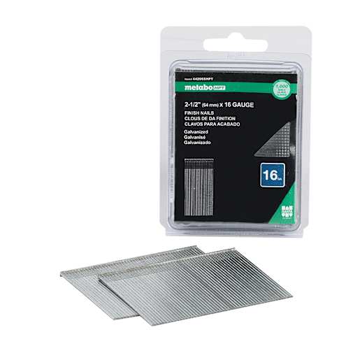 HITACHI n° 16 Finishing Nail Strips 2 1/2 in. Pkg/1000