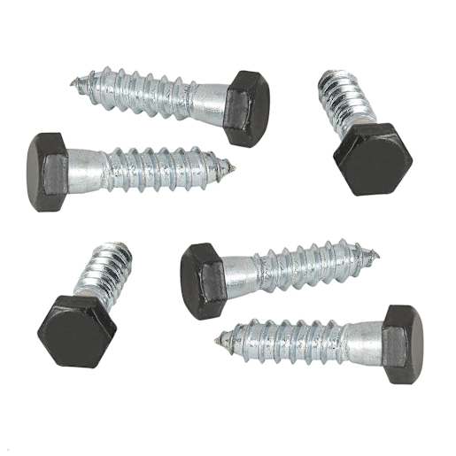 Black Lag Screw 3/8 in. x 2 in. Pkg/6