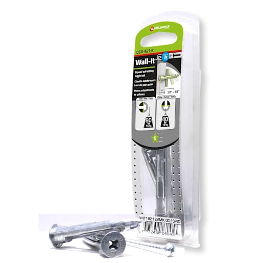 Wall-It Drywall Anchors, 6/32 in. x 2 1/2 in. Pkg/2