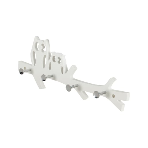 VERTUO Owls 4-Hook Coat Rack 15 3/4 in.