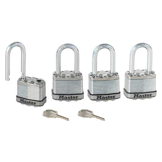 Identical Magnum Padlocks - 1-1/2 in. (4-Pack)