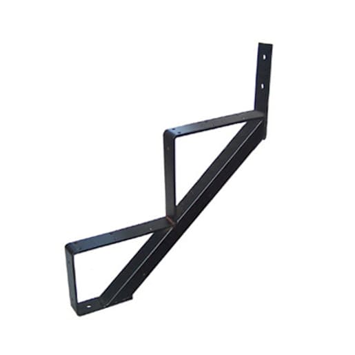 Limon d'escalier en acier noir 2 marches PYLEX
