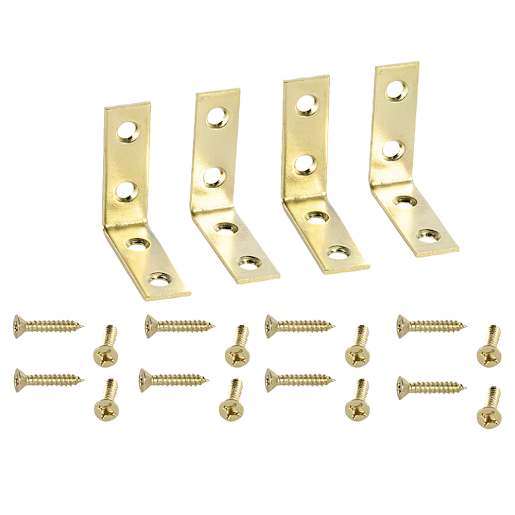 Équerres métalliques 1 1/2 po Pqt/4