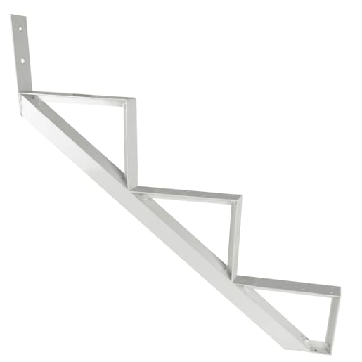 PYLEX 3-Step White Aluminum Stair Stringer Collection 10.